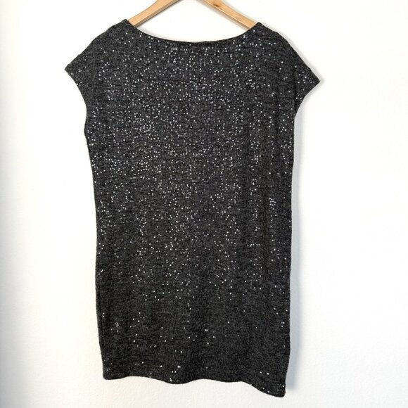 Vivienne Tam Sequin Knit Mini Dress Gray Womens Size Small Party Gala Sparkle - Picture 4 of 8